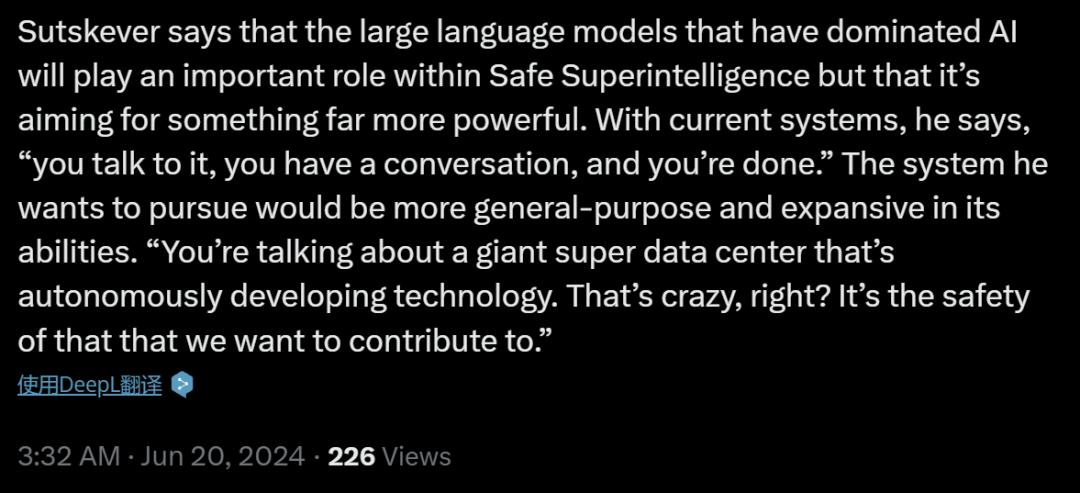 OpenAI前首席科学家Ilya创立新公司,瞄准超越AGI的“超级人工智能”和绝对的AI安全