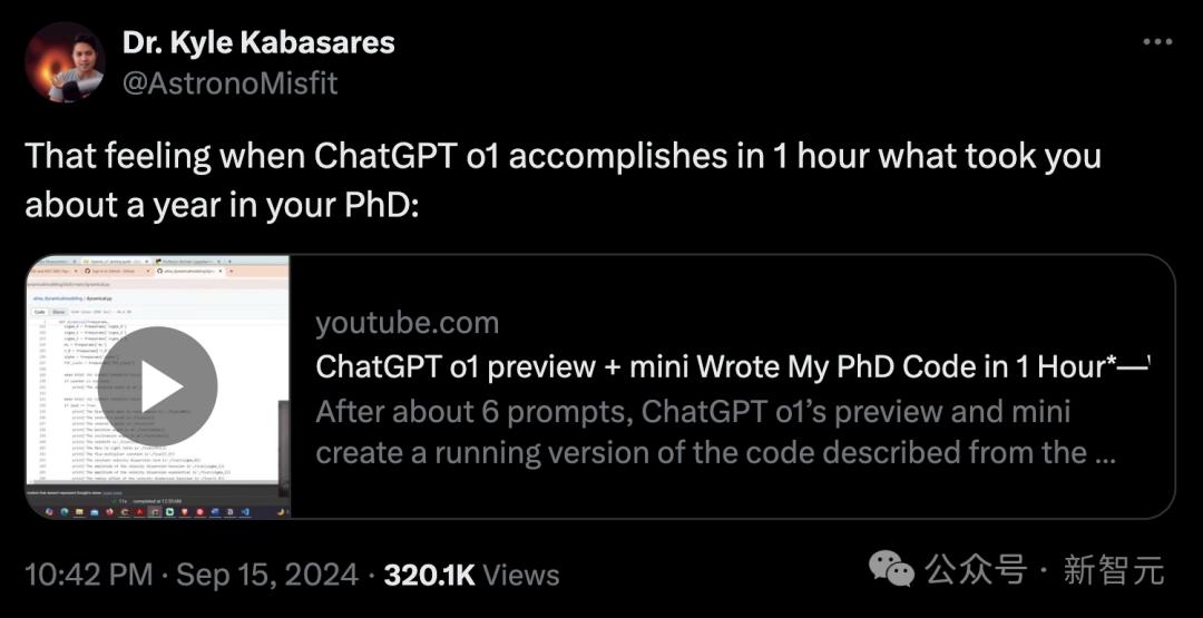 超强o1模型智商已超120，1小时写出NASA博士1年代码，最新编程赛超越99.8%选手