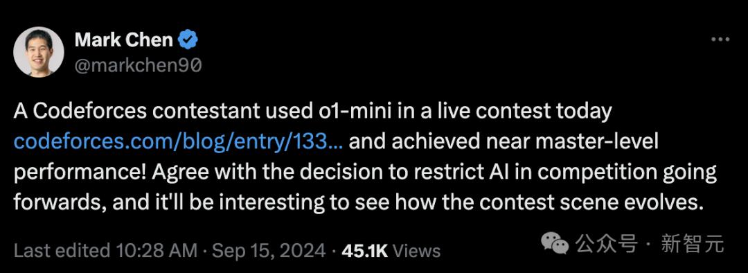 超强o1模型智商已超120，1小时写出NASA博士1年代码，最新编程赛超越99.8%选手