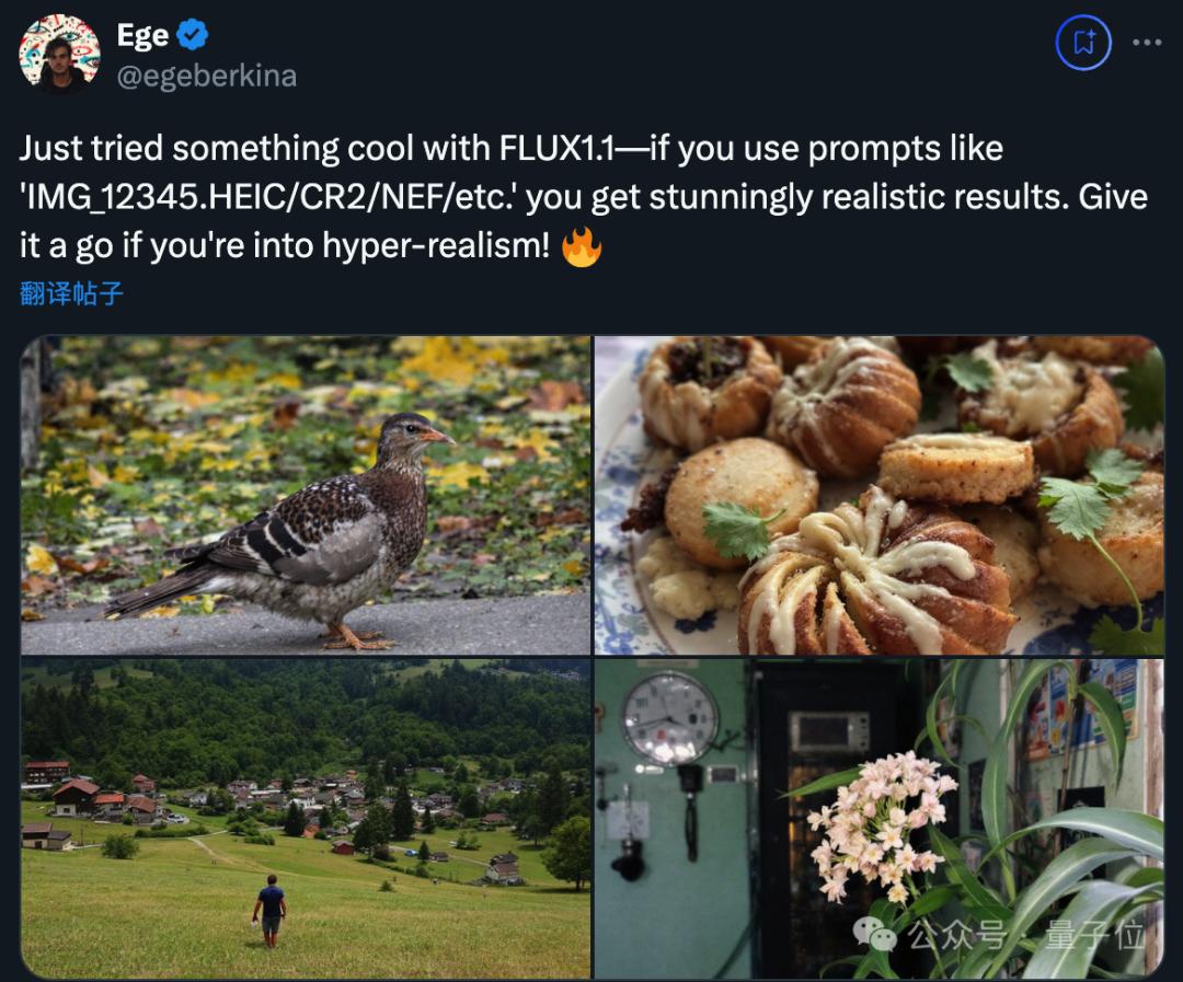 最新AI生图模型Flux1.1刷屏,添加单反相机文件名获得超写实图像,网友:我分不清啊