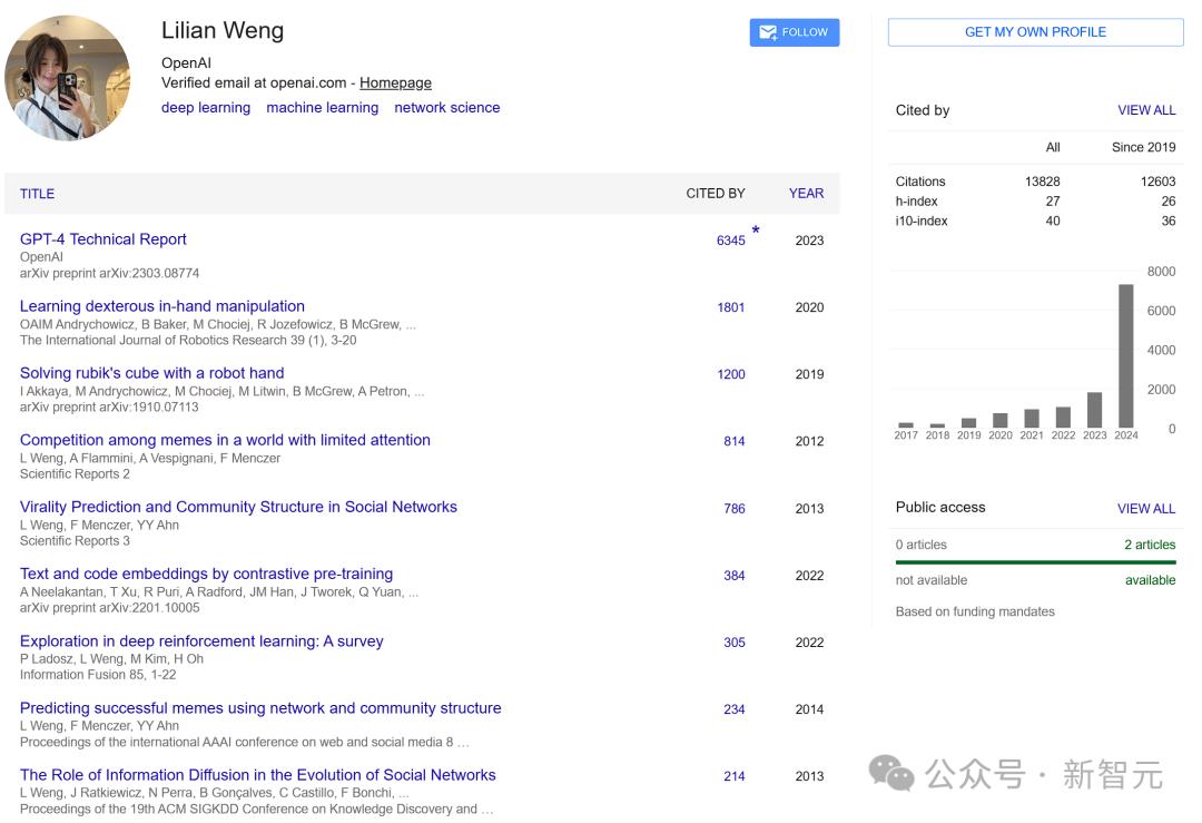 突发!OpenAI七年元老、安全副总裁Lilian Weng官宣离职!北大本科,决定专心写博客