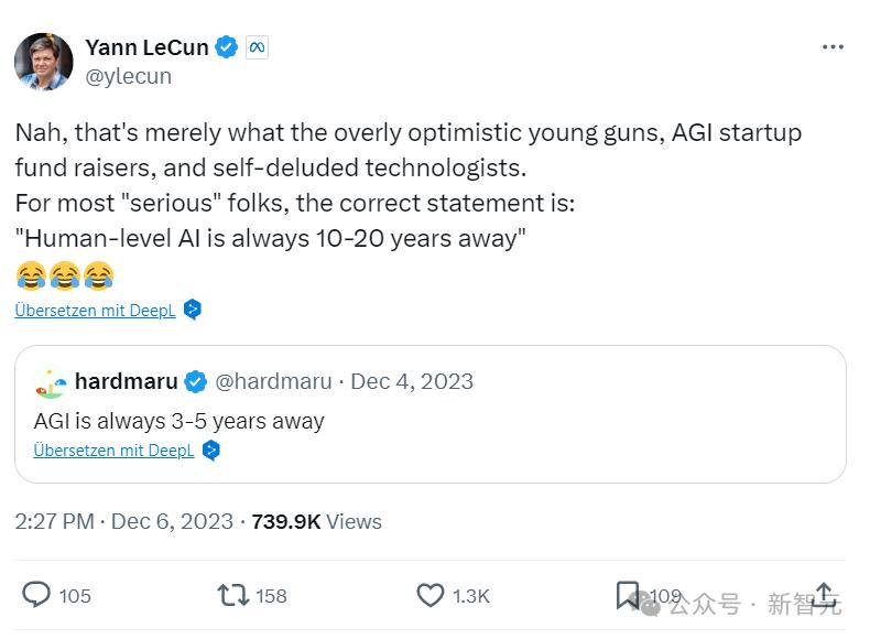 惊天反转,LeCun竟与奥特曼达成共识:承认AGI 5到10年降临,但LLM注定死路一条