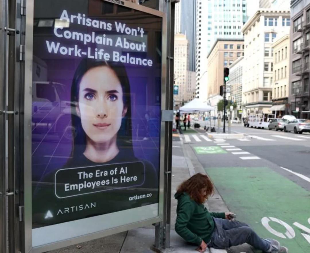 “停止雇佣人类”的广告,席卷旧金山,背后 CEO 放话:只有非科技行业的人会感到不满