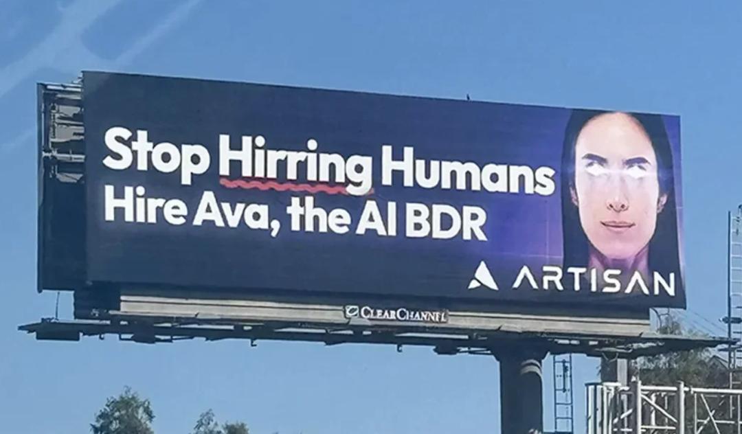 “停止雇佣人类”的广告,席卷旧金山,背后 CEO 放话:只有非科技行业的人会感到不满