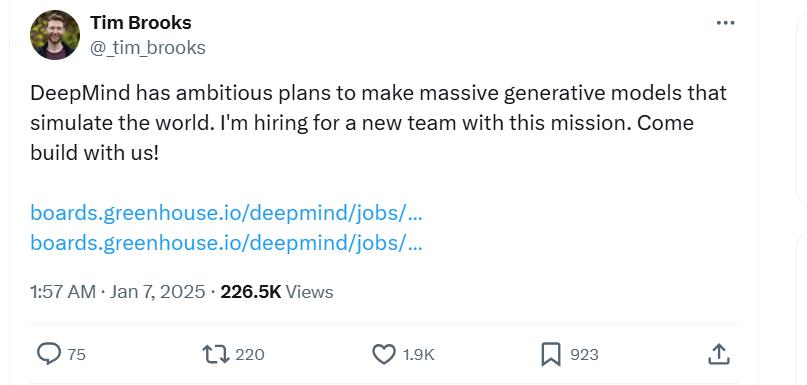 谷歌发力世界模型