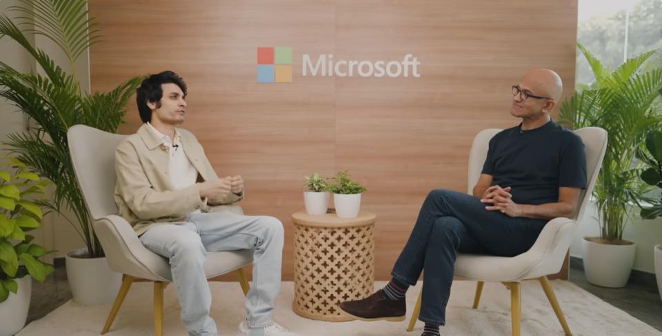 微软CEO纳德拉最新专访：将来找工作可以带一堆智能体